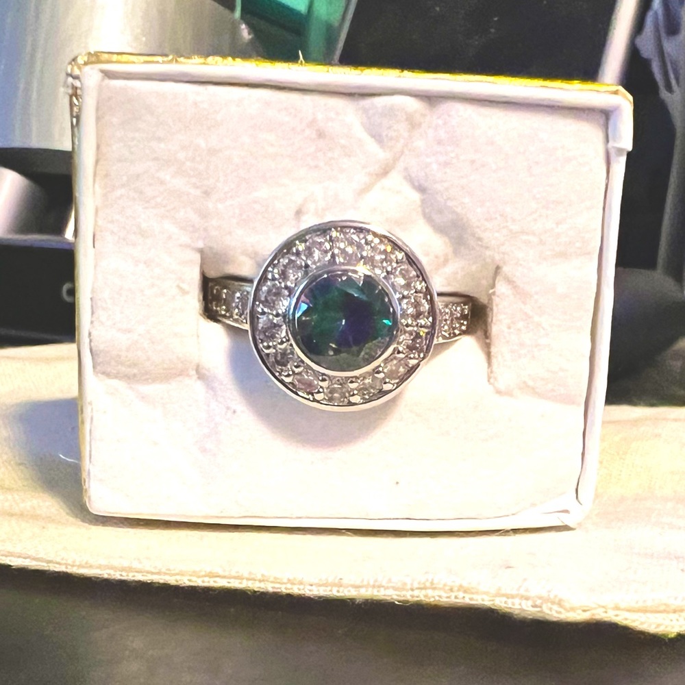 Rainbow Topaz Ring